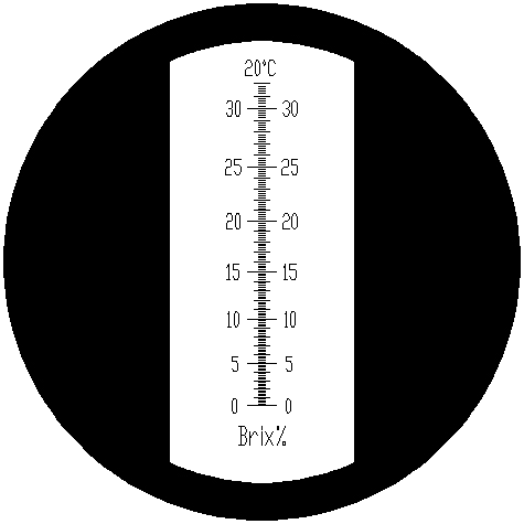 Bild: Skala des Refraktometers RBR32-ATC