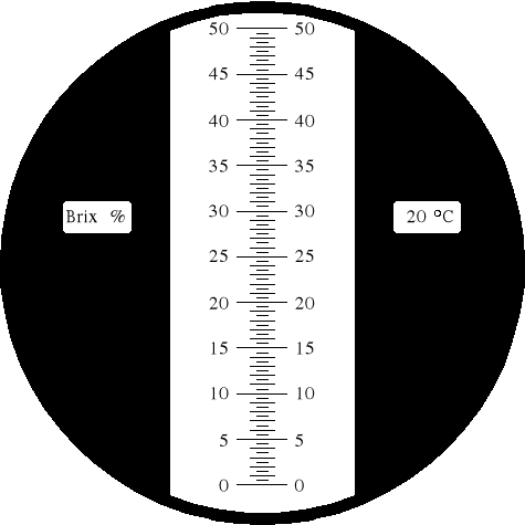 Bild: Skala des Refraktometers RBR50-ATC