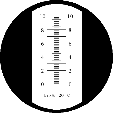 Bild: Skala des Refraktometers RBR10-ATC