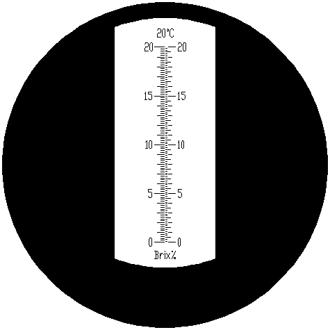 Bild: Skala des Refraktometers RBR20-ATC