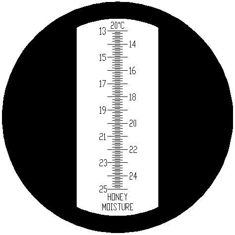 Bild: Skala des Refraktometers RHN1-ATC