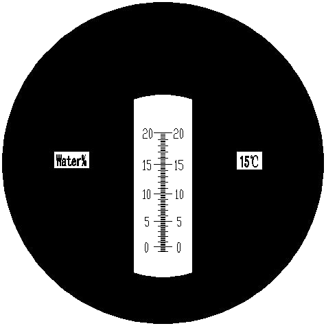Bild: Skala des Refraktometers RMK2